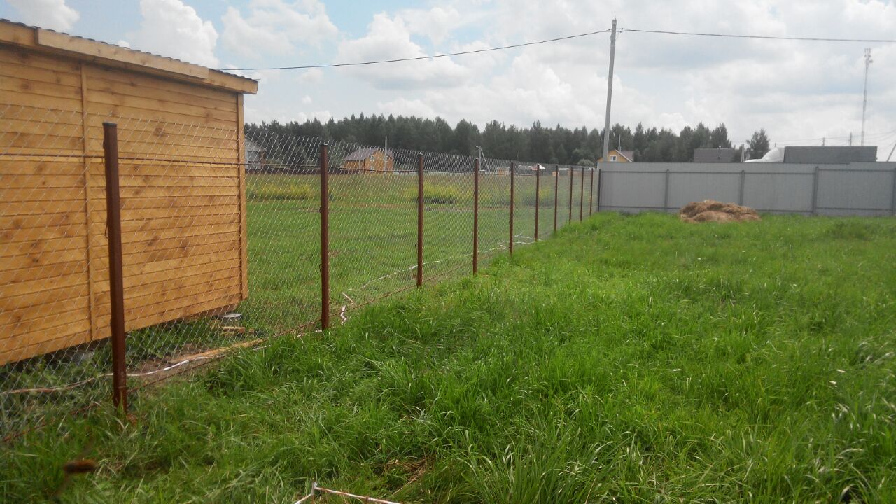 Забор из сетки рабица Забор из сетки рабица